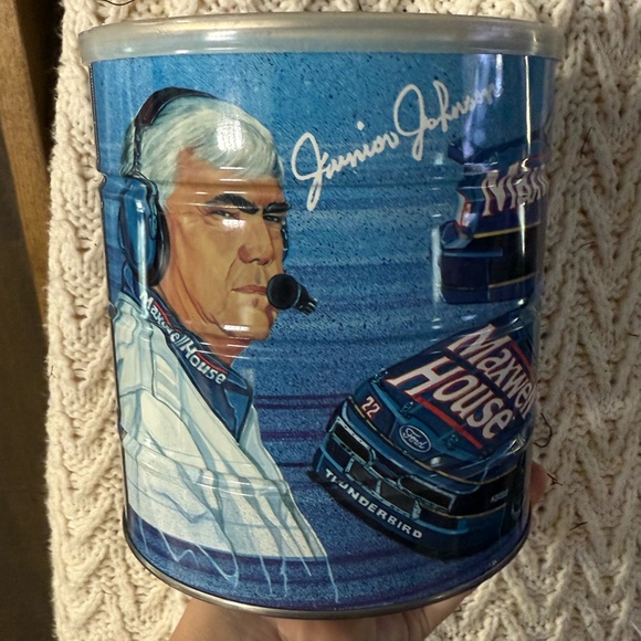 Vintage Maxwell House #22 NASCAR Coffee Tin – Sterling Marlin & Junior Johnson - Picture 3 of 5